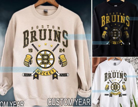 Boston Bruins Sweatshirt | Boston Bruins Merch | Vintage Boston Hockey shirt | Personalized Boston hockey tee | Hockey Gift