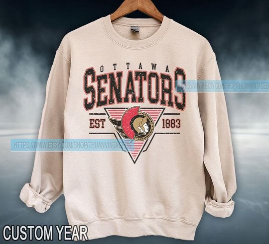Ottawa Senators Sweatshirt Crewneck, Vintage Senators shirt, Ottawa Hockey Fan shirt,  Hockey Tee,  Senators Sweatshirt