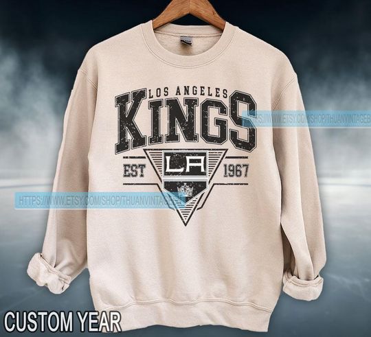 Los Angeles Kings Sweatshirt Crewneck, Vintage Kings shirt, Los Angeles Hockey Fan shirt,  Hockey Tee,  Kings Sweatshirt