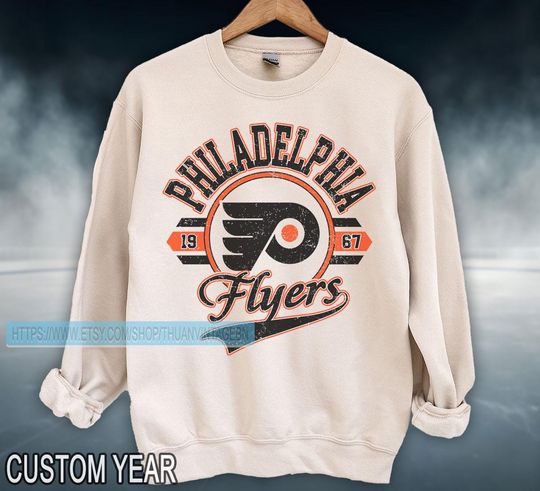 Philadelphia Flyer Sweatshirt, Vintage Philadelphia hockey shirt, Philadelphia Hockey shirt, Custom hockey, Philadelphia Sweater