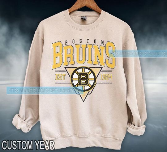 Boston Bruins Sweatshirt Crewneck, Vintage Bruins shirt, Boston Hockey Fan shirt,  Hockey Tee,  Bruins Sweatshirt