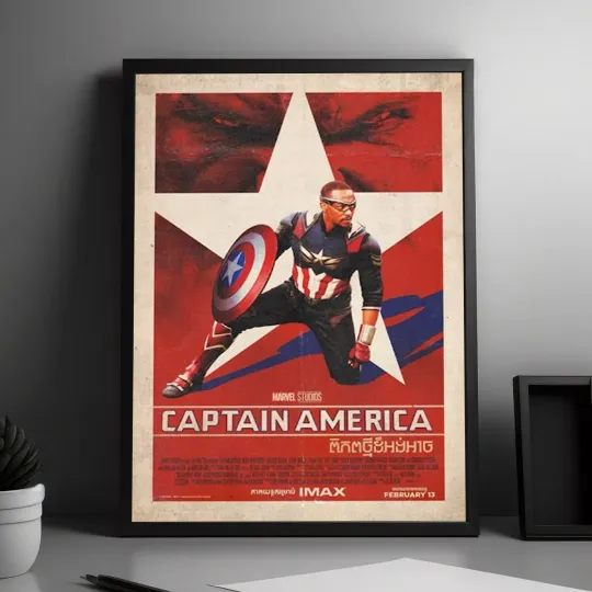 NEW! Captain America Brave New World Movie Poster