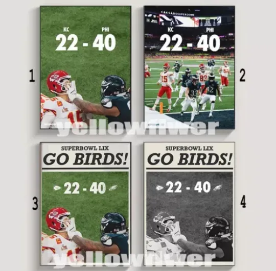 Philadelphia Eagles Poster, Eagles Super Bowl, Super Bowl 59 Posters