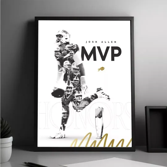 Josh Allen football mvp 2024 2025 Poster, Best Gif, Home Decor