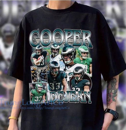 Vintage Cooper DeJean Shirt, Football shirt, Classic 90s Graphic Tee, Unisex, Vintage Bootleg, Oversized Tshirt, Fan Gift