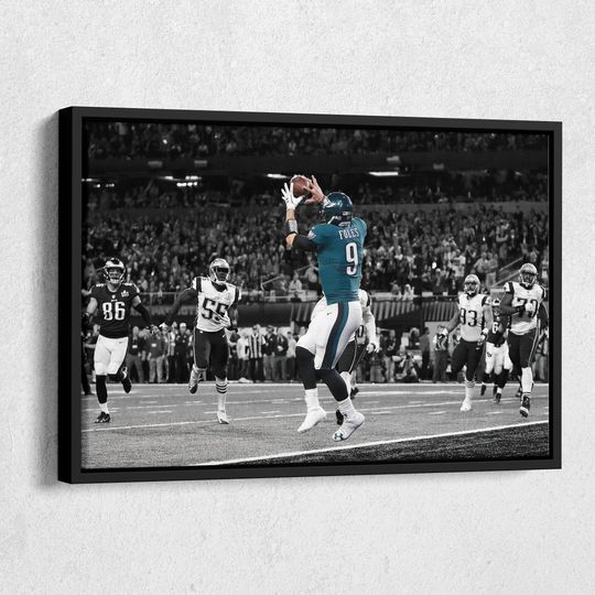 Nick Foles Philadelphia Eagles Super Bowl LII Philly Special Touchdown Canvas Wall Art Home Decor Unframed Poster Print