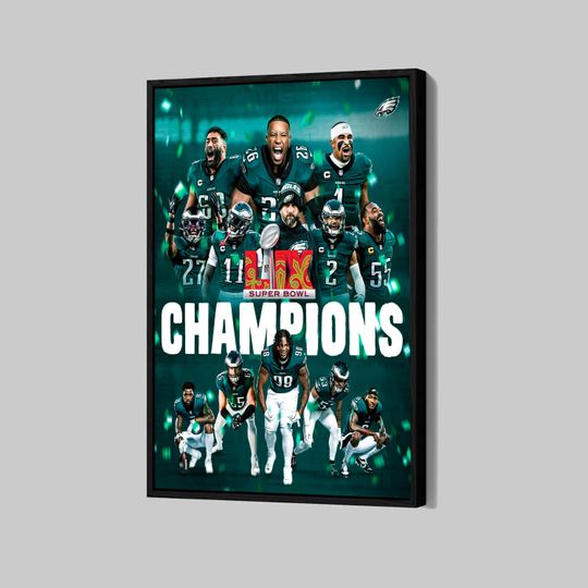 999 Philadelphia Eagles Super Bowl Poster Football Champions UnFramed Poster
