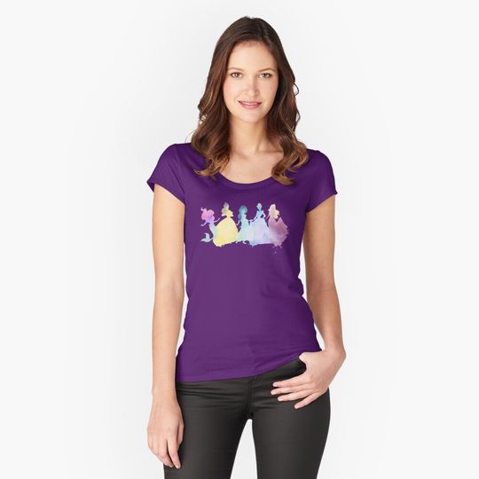 The Colors of the Princesses Fitted Scoop T-Shirt