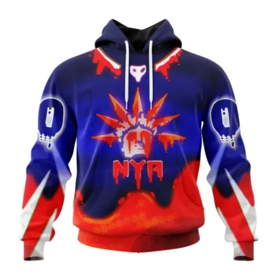 Personalize New York Rangers Hoodie For Halloween Night Horror Style Gift Hockey