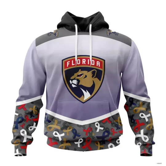 Custom Florida Panthers Hoodie Sport Fights Again All Cancer Hockey Xmas Gift