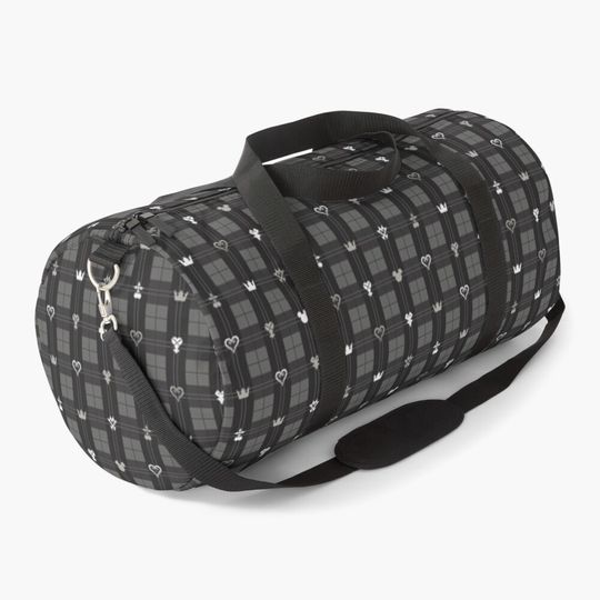 Kingdom Hearts III - Flannel Pattern (Black) Duffle Bag