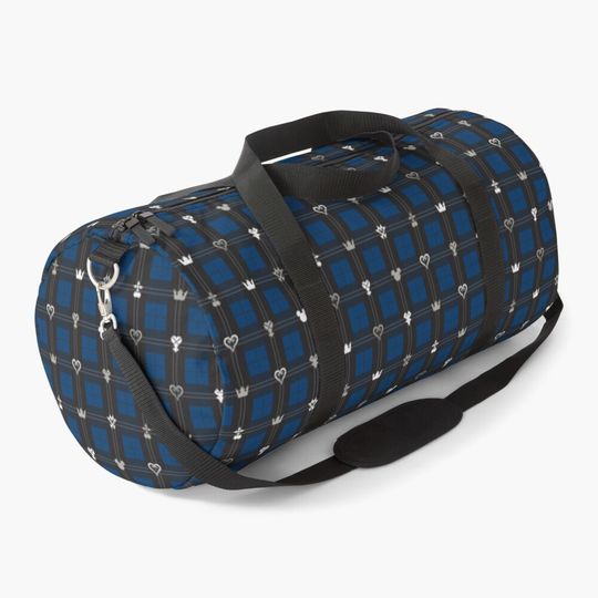 Kingdom Hearts III - Flannel Pattern (Midnight Blue) Duffle Bag