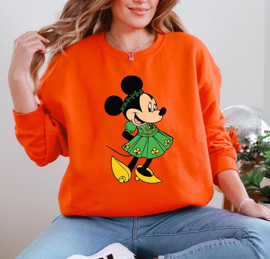 Mickey and Friends Couples Disney Happy St Patricks Day Sweatshirt, Shenanigans Family Patricks, Shamrock Lucky Irish Gift, WDW Disneyland