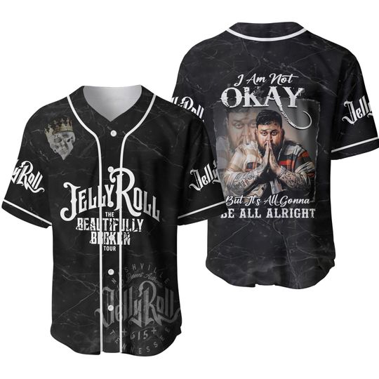 Jelly Roll Baseball Jersey, Personalized Jelly Roll Tour Jersey, The Beautifully Broken Shirt, Jelly Roll Merch Shirt, Christmas Gift