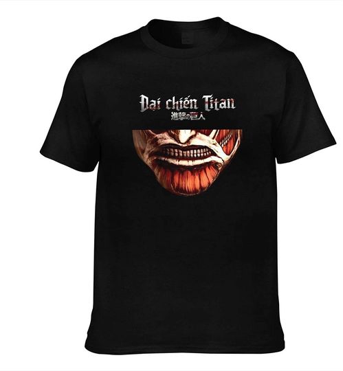 Ti-Tan Face Casual Shirts, Men's Short Sleeve T-Shirt, Regular Fit Shirts Crewneck T-Shirt Graphic Tee for Men Boys
