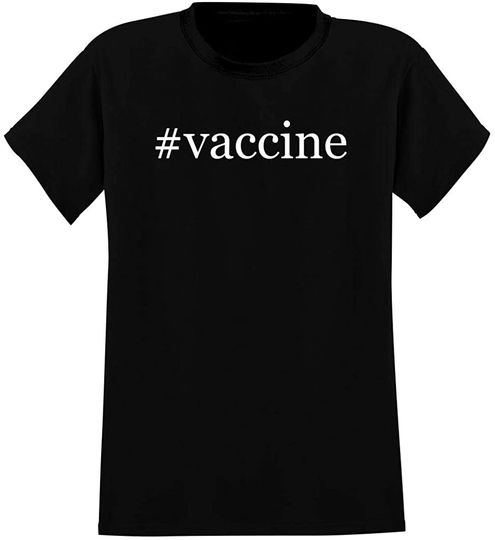 #vaccine - Men's Hashtag Crewneck T-Shirt