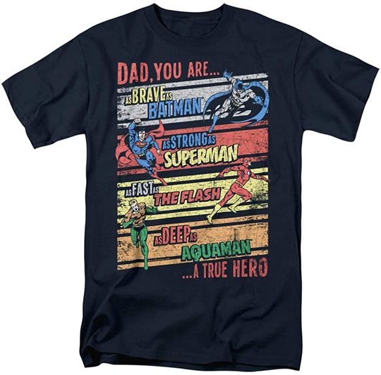 Justice League True Hero Dad Father's Day T Shirt