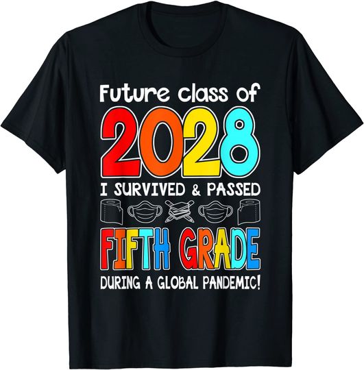 Future Class Of 2028 Fifth 5th Grade Team Back To School T-Shirt