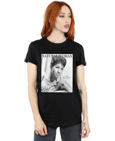 Aretha Franklin Women's Natural Woman Boyfriend Fit T-Shirt
