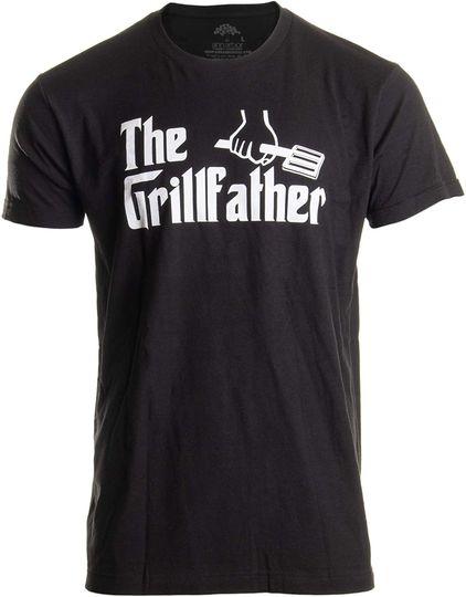 The Grillfather | Funny Dad Grandpa Grilling BBQ Meat Humor T-Shirt Joke for Men