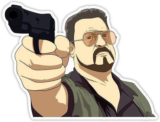 The Big Lebowski Walter Sobchak This is Not NAM This is Bowling There are Rules Stcker 3"