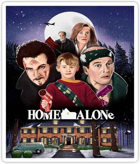 Home Alone Poster Movie  Sticker 2"