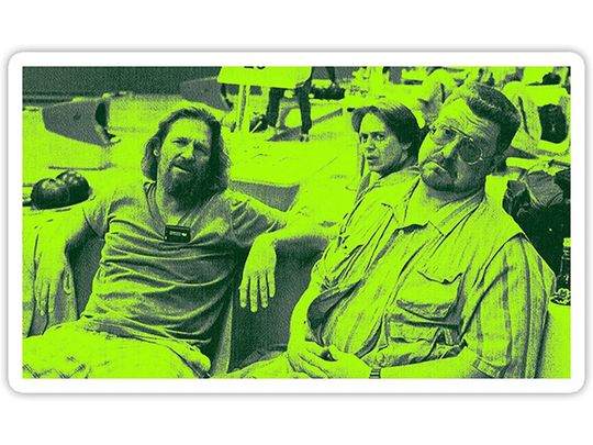 The Big Lebowski Walter Sobchak and The Dude Sticker 2"