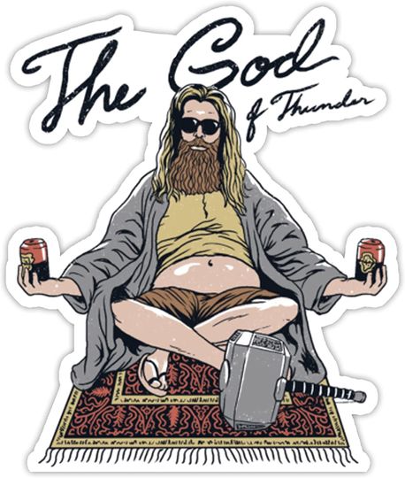 The Big Lebowski Thor Lebowski Sticker 2"