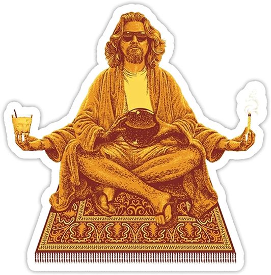 The Big Lebowski Le MEC Budha Sticker 2"