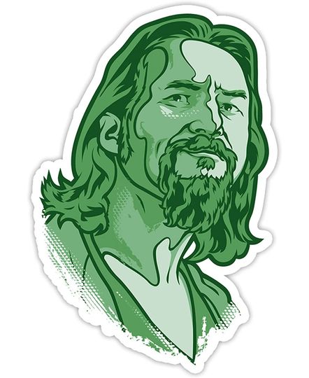 The Big Lebowski Le MEC vert Sticker 3"