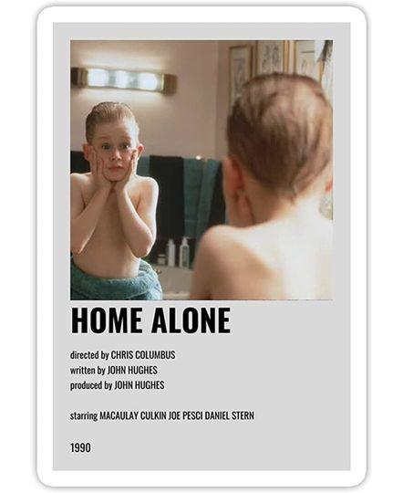 Home Alone Minimalist Movie Poster Sticker 3"