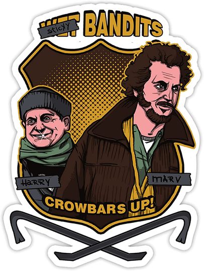 Home Alone The Bandits Crowbars Up Sticker 2"