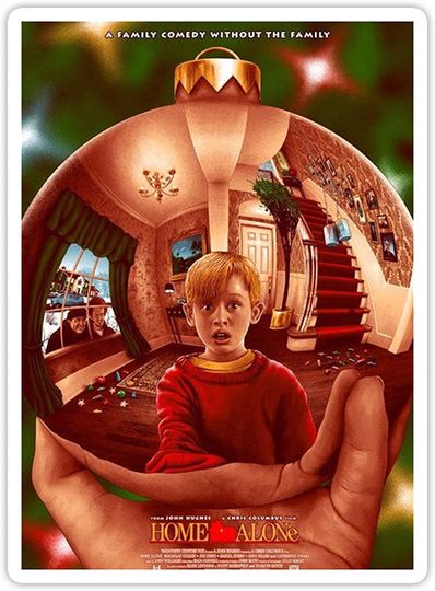 Home Alone Kevin McCallister Poster Movie  Sticker 3"