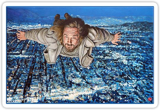 The Big Lebowski Viens voler avec moi Sticker 3"