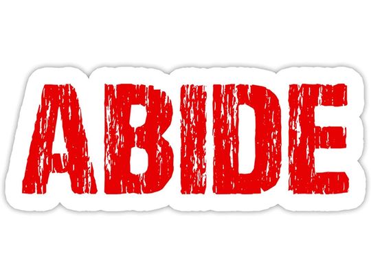 The Big Lebowski Abide Sticker 2"