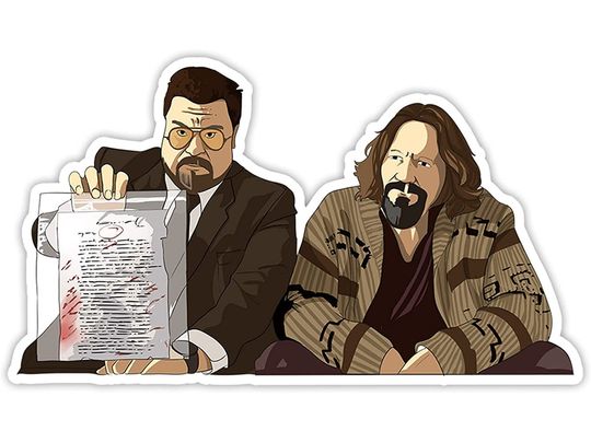 The Big Lebowski Walter Sobchak is This Your Homework Larry Sticker 2"