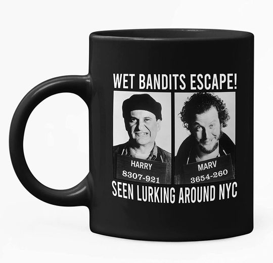 Home Alone Wet Bandits Masque Facial Harry x Marv Mug 11oz