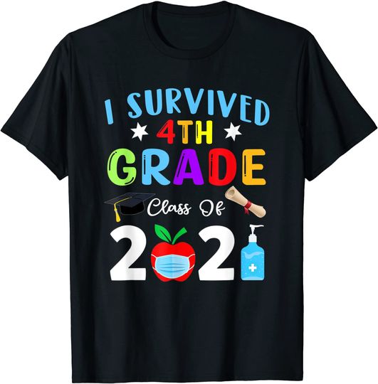 I Survived 4th Grade Class Of 2021 Graduation Quarantine T-Shirt