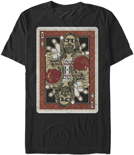 Fifth Sun Men's The Big Lebowski Dude Playing Card T-Shirt