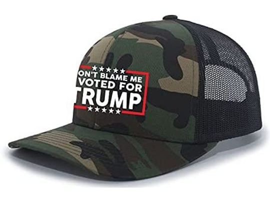 Trenz Shirt Company Don't Blame Me I Voted for Trump Funny Political Men's Mesh Back Trucker Hat