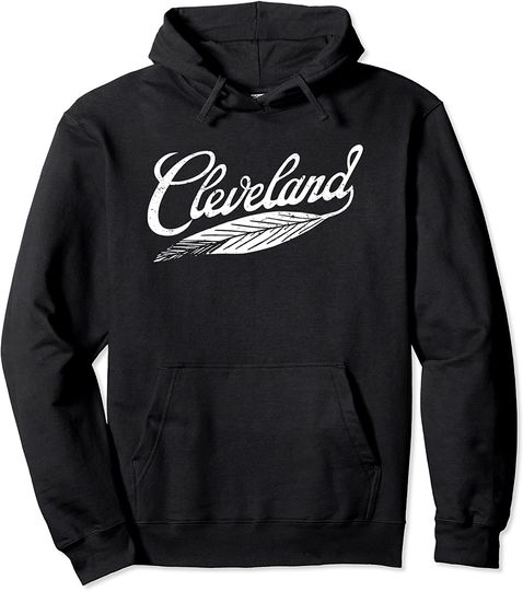Cleveland Native American Feather Baseball Ohio Football Pullover Hoodie