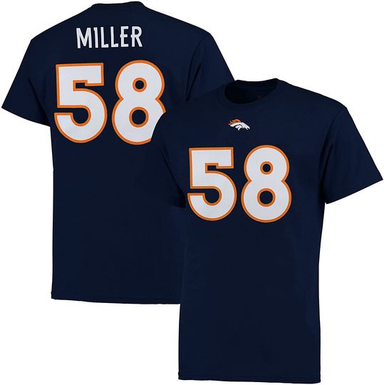Men's Von Miller Navy Denver Broncos Eligible Receiver Name & Number Big & Tall T-Shirt