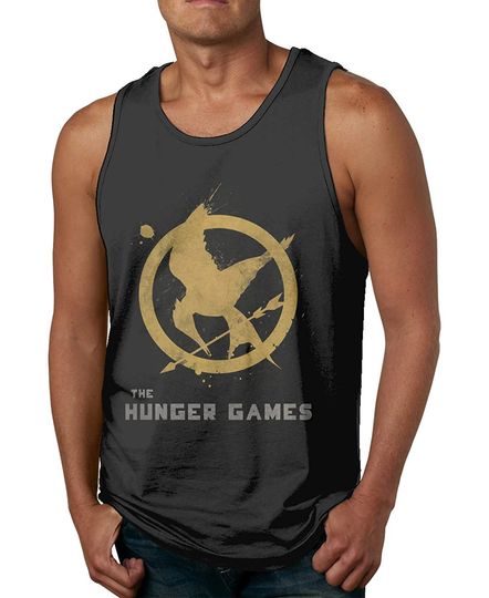 The Hunger Games Logo Tank Top Man's Casual Cotton Vest Sport Sleeveless Shirts