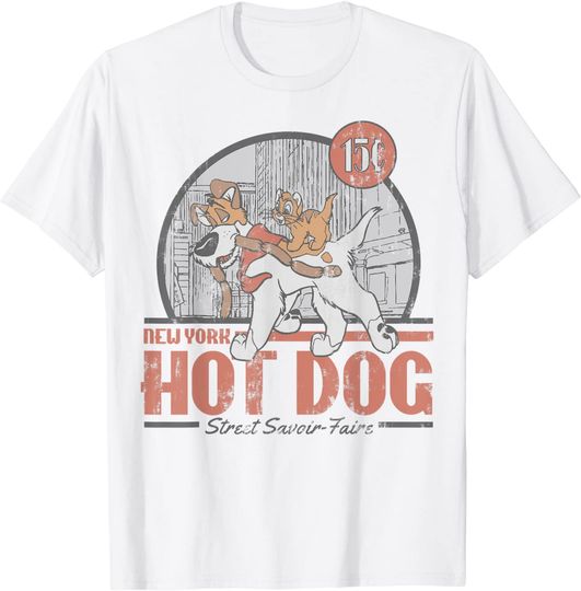 Disney Oliver & Company New York Hot Dog Poster T-Shirt