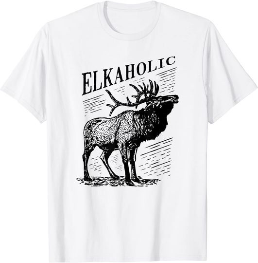 Funny Elk Hunting Long Sleeves Elkaholic For Hunters Long Sleeves