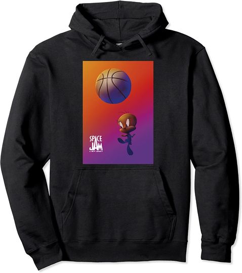 Space Jam: A New Legacy Tweety Bird With Basketball Poster Pullover Hoodie