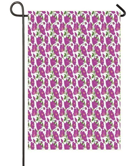 Husky Dog with Sunglasses Humorous Cute Watercolor Puppy Picture Garden Flag, Colorful Holiday Flag for Party Home Outdoor Decoration