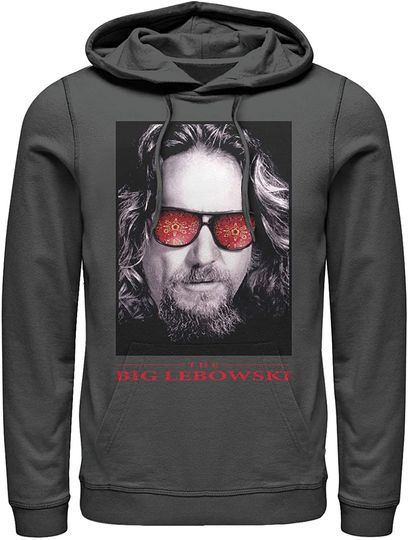 Fifth Sun Men's The Big Lebowski The Dude Sunglasses Poster Pull Over Hoodie