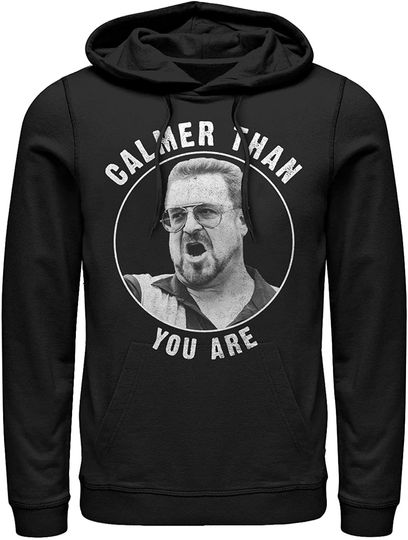 Fifth Sun Men's The Big Lebowski Walter Calmer Than You Pull Over Hoodie