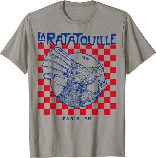 Ratatouille Remy Paris Checkerboard T Shirt